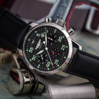 PILOT BERKUT Chronograph Poljot 31681 russische mechanische Uhr Saphirglas