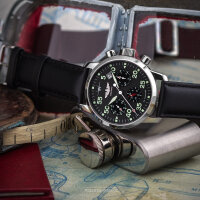 PILOT BERKUT Chronograph Poljot 31681 russische mechanische Uhr Saphirglas
