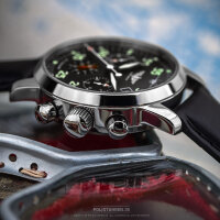 PILOT BERKUT Chronograph Poljot 31681 russische mechanische Uhr Saphirglas