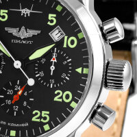 PILOT BERKUT Chronograph Poljot 31681 russische mechanische Uhr Saphirglas