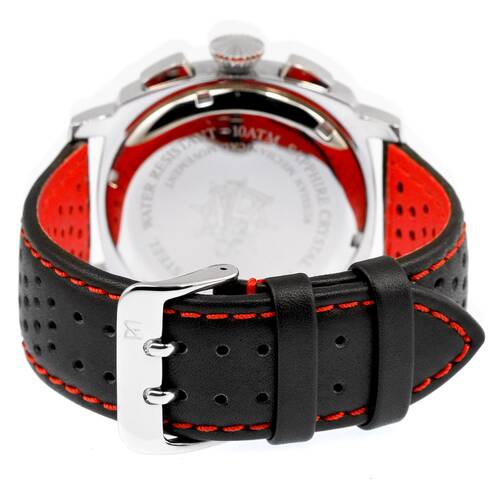 Watchband Lorica Watertight Red High-Tech Perfo Bracelet Spare Band Pilot Watch 20 red