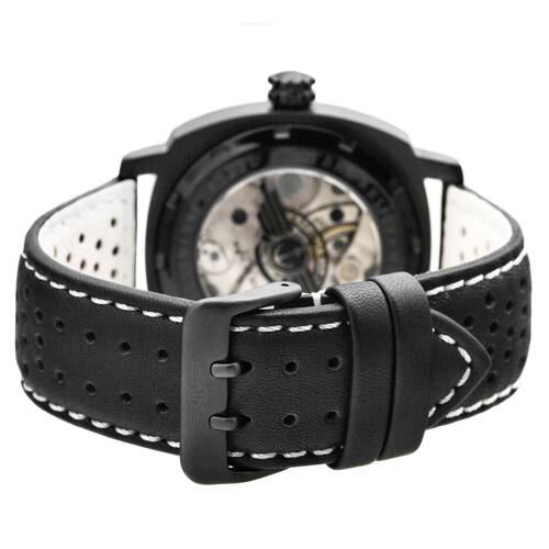 Watchband Lorica Ipb Black White Watertight Black High-Tech Perfo Aviator Watch