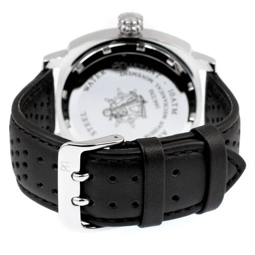 Montre Bracelet Lorica Dark Noir Inox Impermable Hi-Tech Perfo DAviateur 20 noir