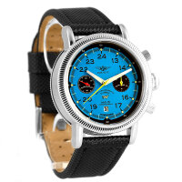 PILOT MiG-15 Poljot 3133 Chronograph russische mechanische Uhr Fliegeruhr