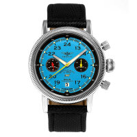 PILOT MiG-15 Poljot 3133 Chronograph russische mechanische Uhr Fliegeruhr