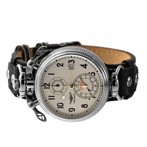 6XM Marine Schiffschronometer Armbanduhr Uhr Poljot 3133 Chronograph Russland