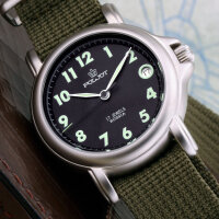 Kaliber POLJOT 2614 Miltary Aviator Fliegeruhr 38mm Handaufzug Russland NOS
