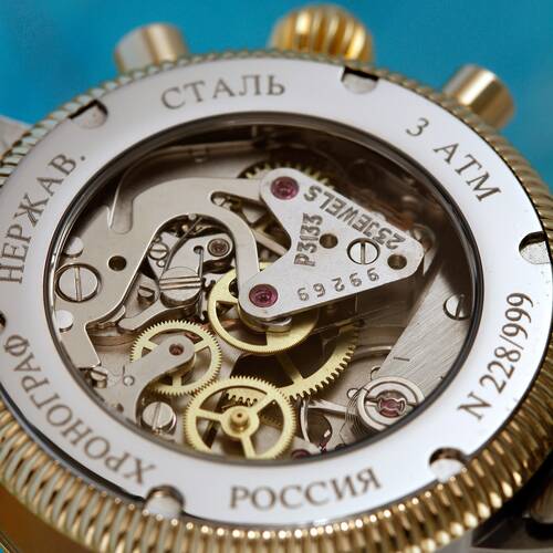 Poljot Chronograph 3133 Russian Analog Watch Hand Wound Classic Design