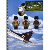 Poljot 3133 Flieger Chronograph Russ Analog Aviator Watch+Glass Bottom