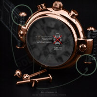 Poljot Basilika 2 Spring Bars, Screws Rosé - Spare Bracelet For Russian Watch