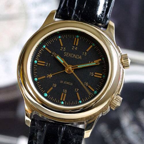 Sekunde Poljot 2612 Wecker NOS 1992 mechanische russische Uhr