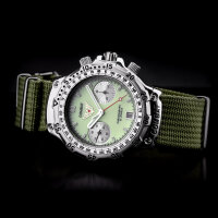 Poljot 3133 COMBAT mechanischer Chronograph russische Uhr Leuchtzifferblatt NOS