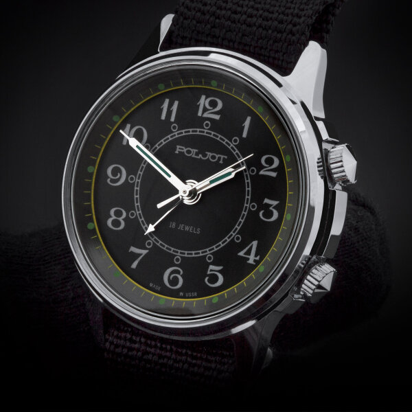 POLJOT Signal 2612 USSR Wecker mechnisch russische Handaufzug Uhr CCCP NOS