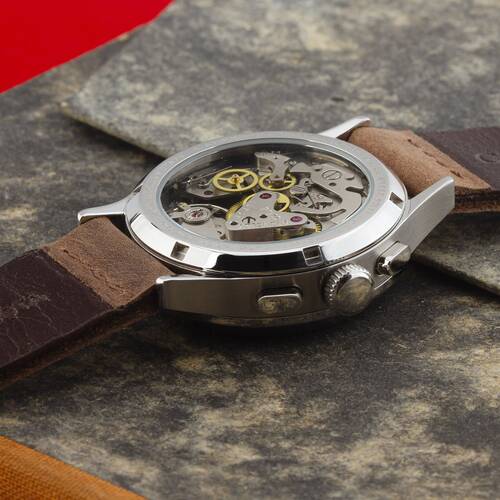 Armbanduhr STRELA COSMOS Poljot 3133 Chronograph SAPHIR Weltraum Uhr CO38CYP-S