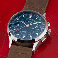 Chronograph Strela Poljot 3133 Mens Watch Space Watch Sapphire Cosmos CO38CYB-S