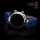 Watch Strap Blue Poljot Basilika 20mm With Clipping Alligator Croco Embossing