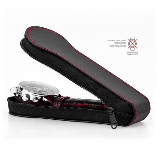 Watch Case Travel Case Watch Box 1 Watch Red For Travel Toiletry Bag Auto Travel