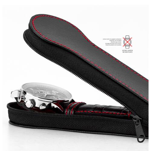 Watch Case Travel Case Watch Box 1 Watch Red For Travel Toiletry Bag Auto Travel