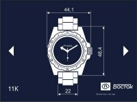 VOSTOK Radio Room Taucheruhr Automatik 20ATM Militär Uhr Amphibia 2415/110650