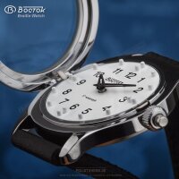 Taktile Blindenuhr Braille Uhr Vostok-T 491210 Handaufzug mechanisch Russland