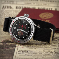 Vostok Kgb Diver Watch 656 2/12ft Automatic Military Machanische Glass Bottom