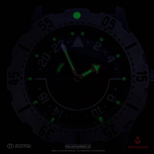 Vostok Komandirskie Automático 2431-350617 Military Reloj de Rusia 24 Horas