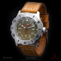 VOSTOK Komandirskie Automatik 2431/350645 Military Uhr aus Russland 24 Stunden