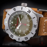 VOSTOK Komandirskie Automatik 2431/350645 Military Uhr aus Russland 24 Stunden