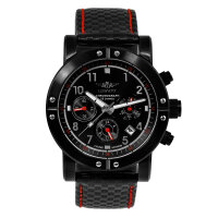 Pilot P-Sports 43.R Poljot 31681 Chronograph Russian Watch Mechanical IP Black