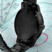 45mm AVIATOR Fliegeruhr schwarz mechanische Uhr Poljot 3105 MakTime 3105/1734716