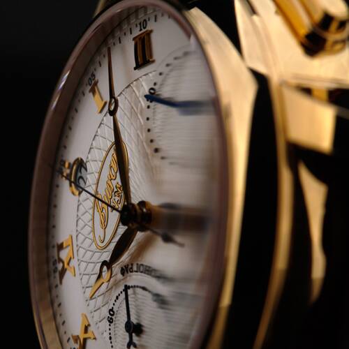 BURAN V.M. Chronograph 31679 russische mechanische Uhr Poljot Mondkalender