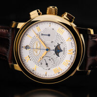 BURAN V.M. Chronograph 31679 russische mechanische Uhr Poljot Mondkalender