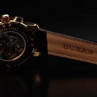 BURAN V.M. Chronograph 31679 russische mechanische Uhr Poljot Mondkalender