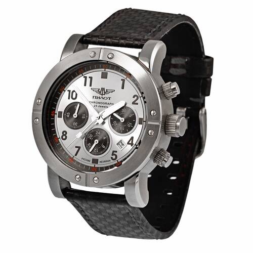 Poljot 31681 Chronograph Analog Watch Wrist Watch Russian Pilot P-Sports 43.C