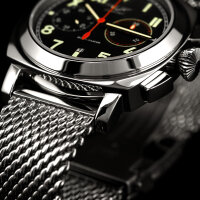 PILOT Chronograph Poljot 3133 Big Russian mechanische Uhr Aviator Milanaise