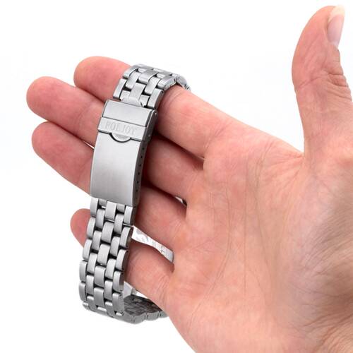 Poljot Watchband Metal 0 25/32in Matte Satin End Size Straight Stainless 5 Knot