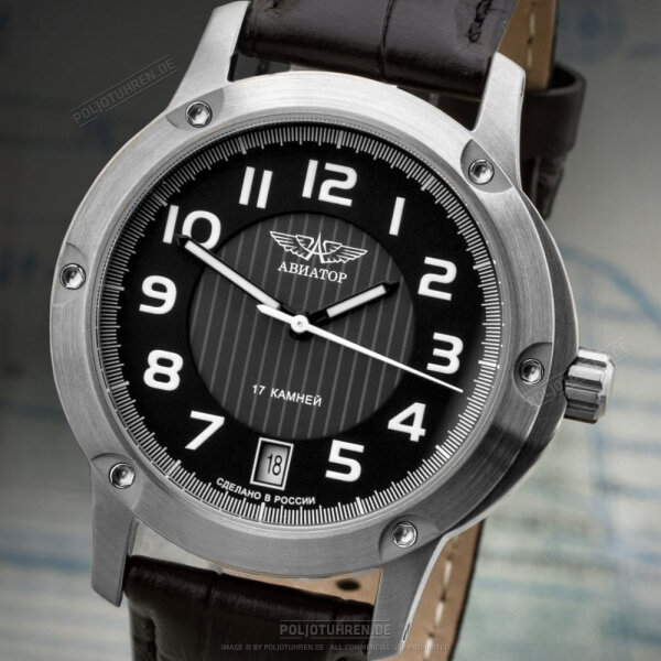 AVIATOR Uhr Fliegeruhr Kaliber Vostok 2414 A Handaufzug russische Uhr
