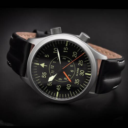 POLJOT Aviator Wecker 2612.1 Fliegeruhr Handaufzug mechanische russische Uhr
