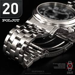 EDELSTAHLBAND POLJOT Uhrenband Edelstahl poliert 20mm 5...