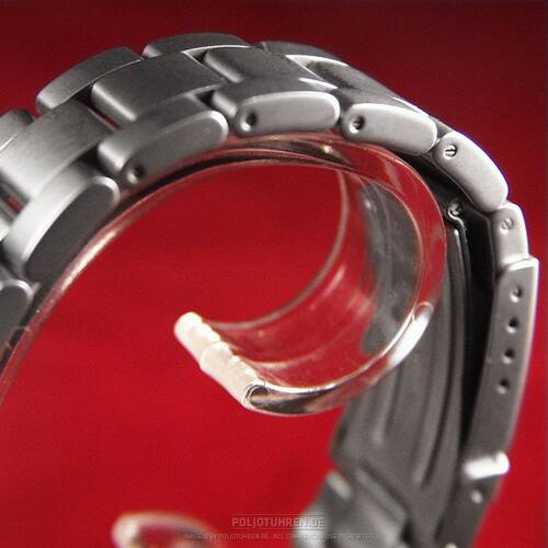 Poljot Stainless Steel Watchband Solid 22 MM - 3 Knot - Satin Matt - End Size
