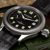 Buran Kal. 3105 Poljot Maktime Aviator Watch Analog Russian Watch+Glass Bottom