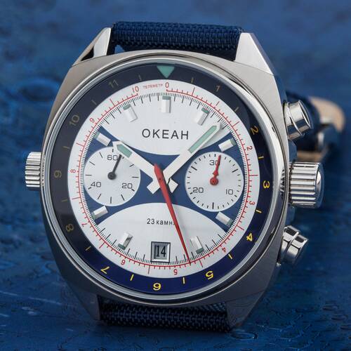 Okeah Poljot Chronograph 3133 Okean Military Russian Watch Ocean 3133/1981599