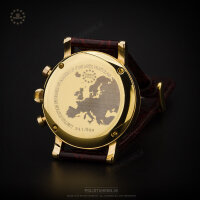 Poljot 3133 EUROPA 2000 Chronograph Landkarte NOS Komplettset Russische Uhr
