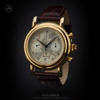 Poljot 3133 EUROPA 2000 Chronograph Landkarte NOS Komplettset Russische Uhr