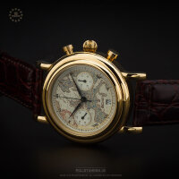 Poljot 3133 EUROPA 2000 Chronograph Landkarte NOS Komplettset Russische Uhr